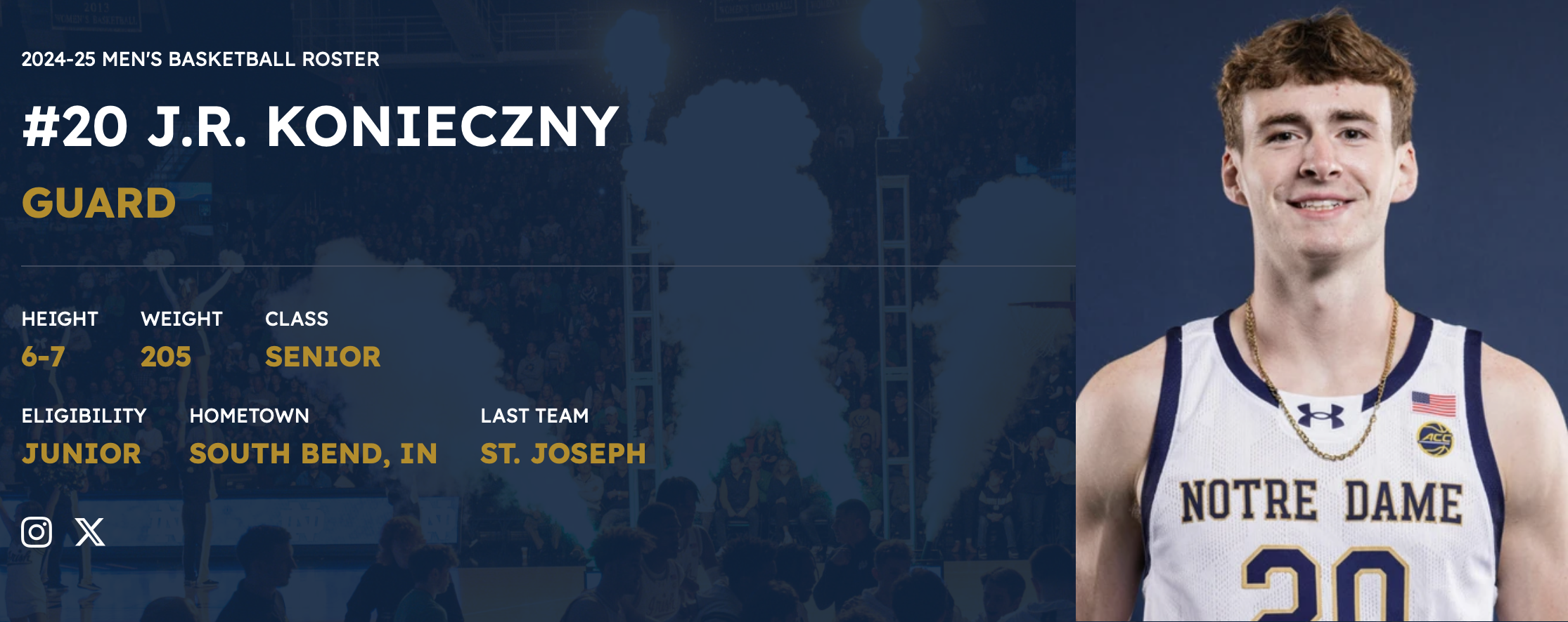 JR Konieczny Notre Dame promo